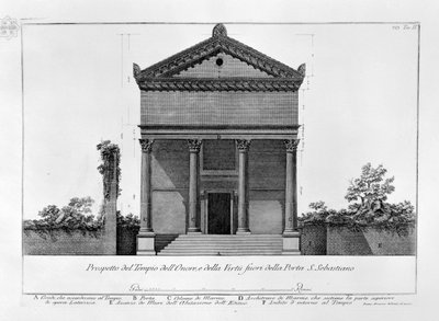 Prospect of the Temple of Honor and Virtue outside the Porta S. Sebastiano by Francesco Piranesi